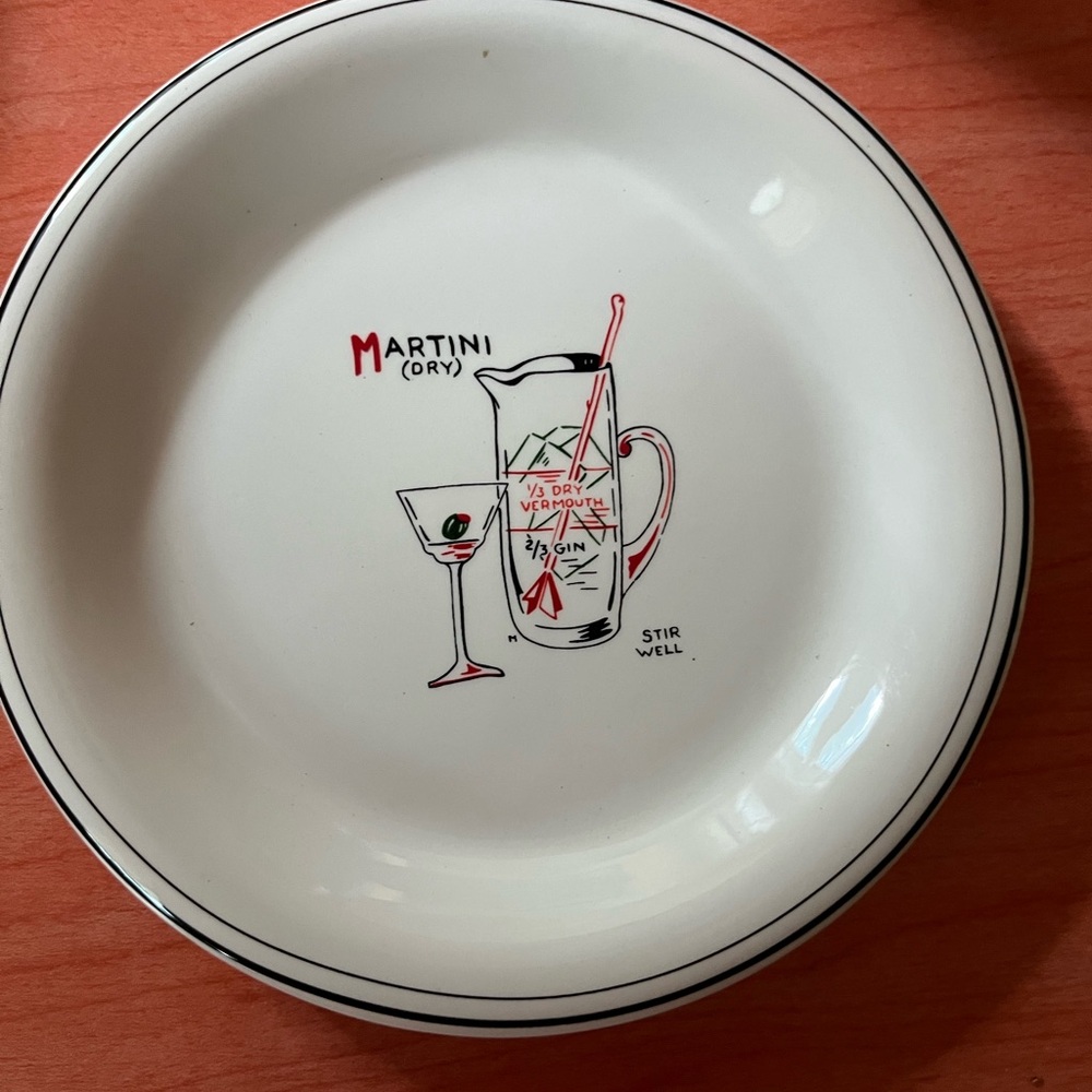 New set of 6 William Sonoma cocktail recipe plates in box - Picture 12 of 12